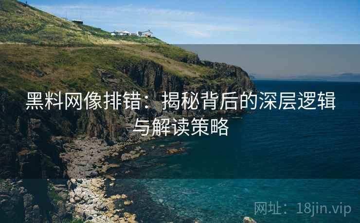 黑料网像排错：揭秘背后的深层逻辑与解读策略