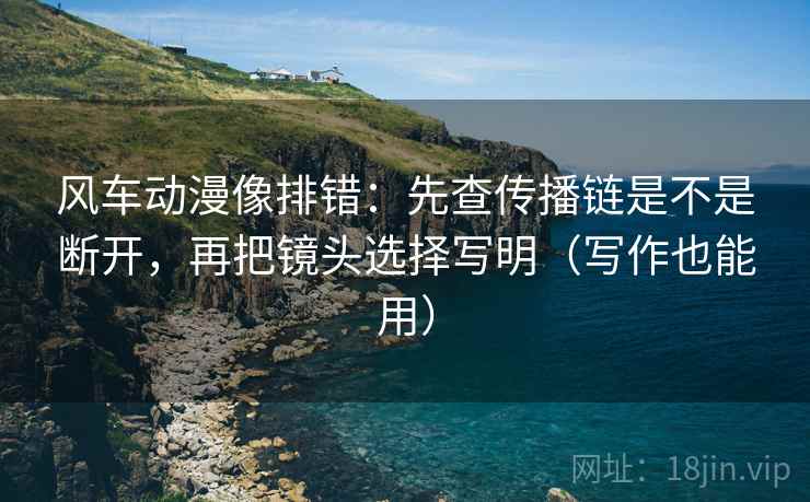 风车动漫像排错：先查传播链是不是断开，再把镜头选择写明（写作也能用）